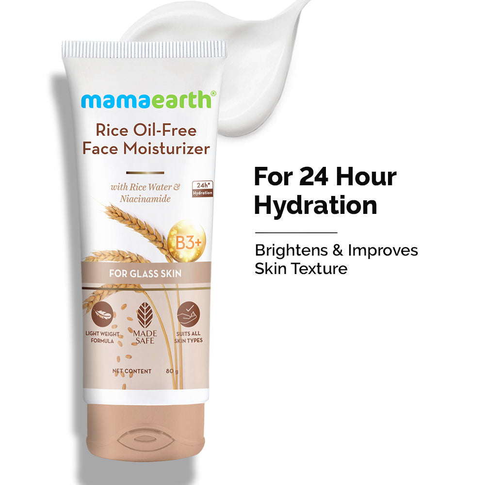 Rice Oil-Free Face Moisturizer With Rice Water & Niacinamide For Glass Skin