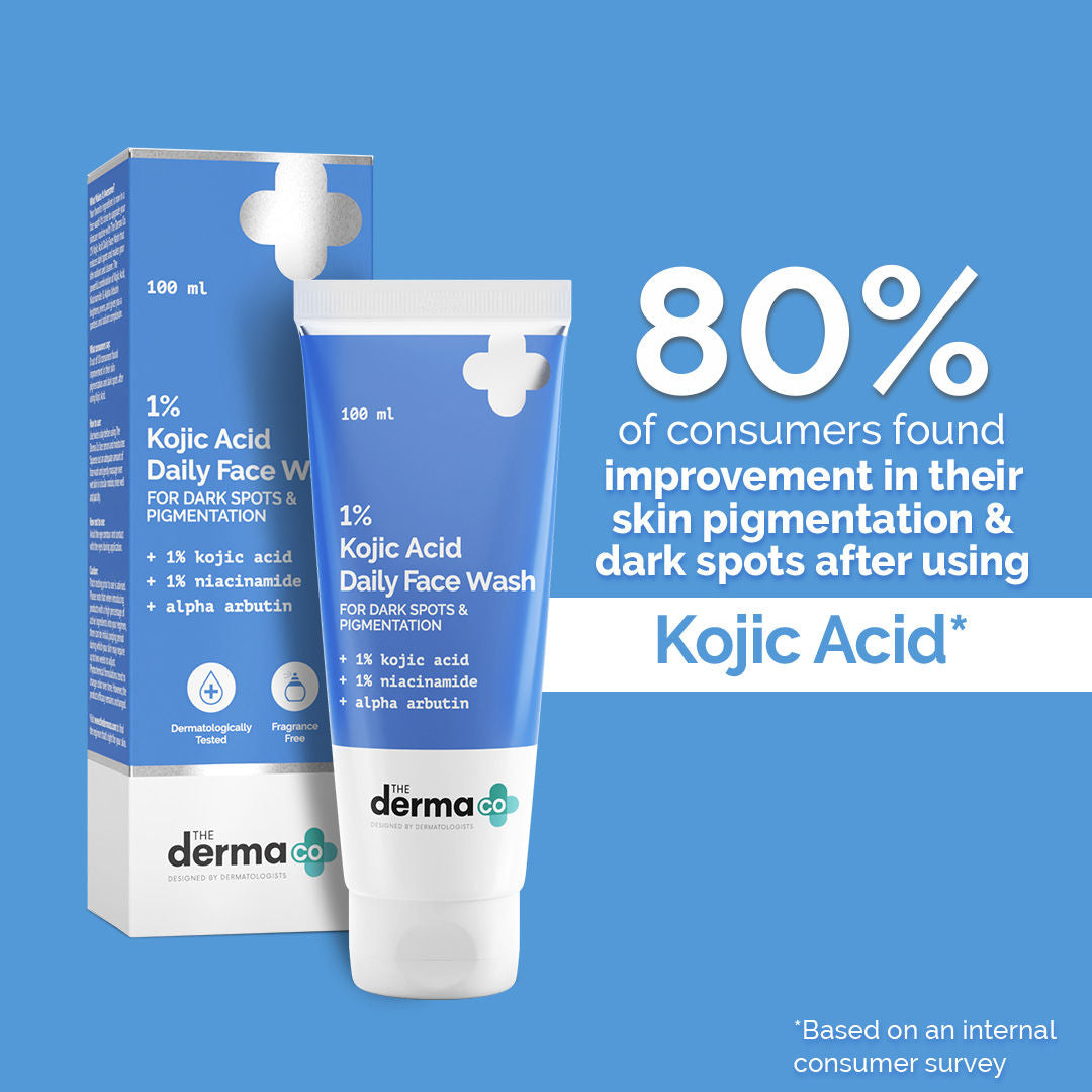 1% Kojic Acid Face Wash I Reduces Dark Spots & Pigmentation | Cleanses & Brightens Skin