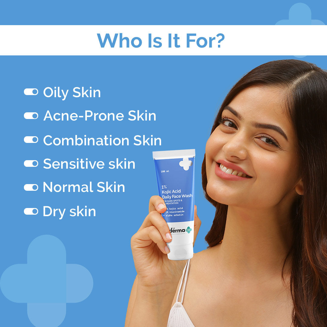 1% Kojic Acid Face Wash I Reduces Dark Spots & Pigmentation | Cleanses & Brightens Skin