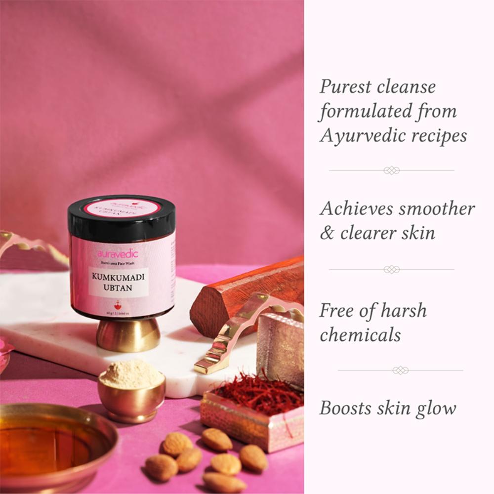 Kumkumadi Tailam Ubtan Face Wash For Glowing Skin Kumkumadi Oil Ubtan Powder Face Pack