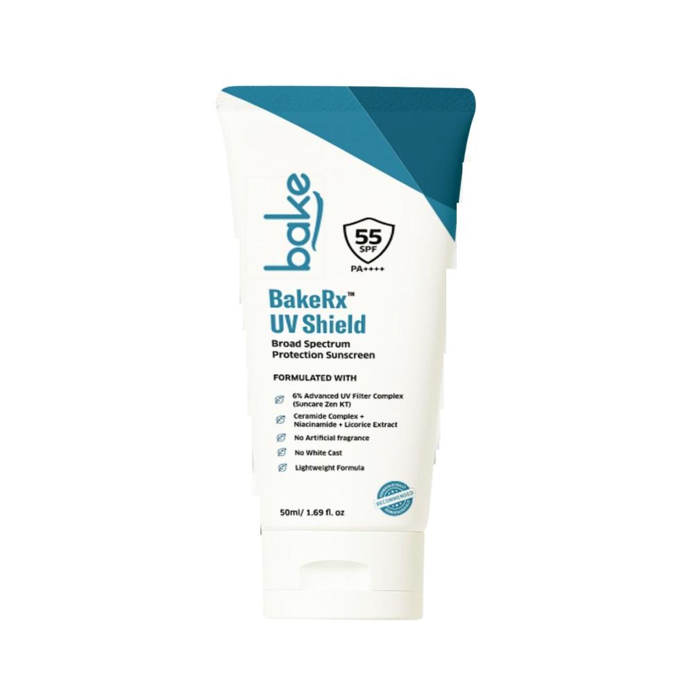 UV Shield Sunscreen SPF 55 PA++++ with 6% Advanced UV Filters & Ceramide for Broad Protection