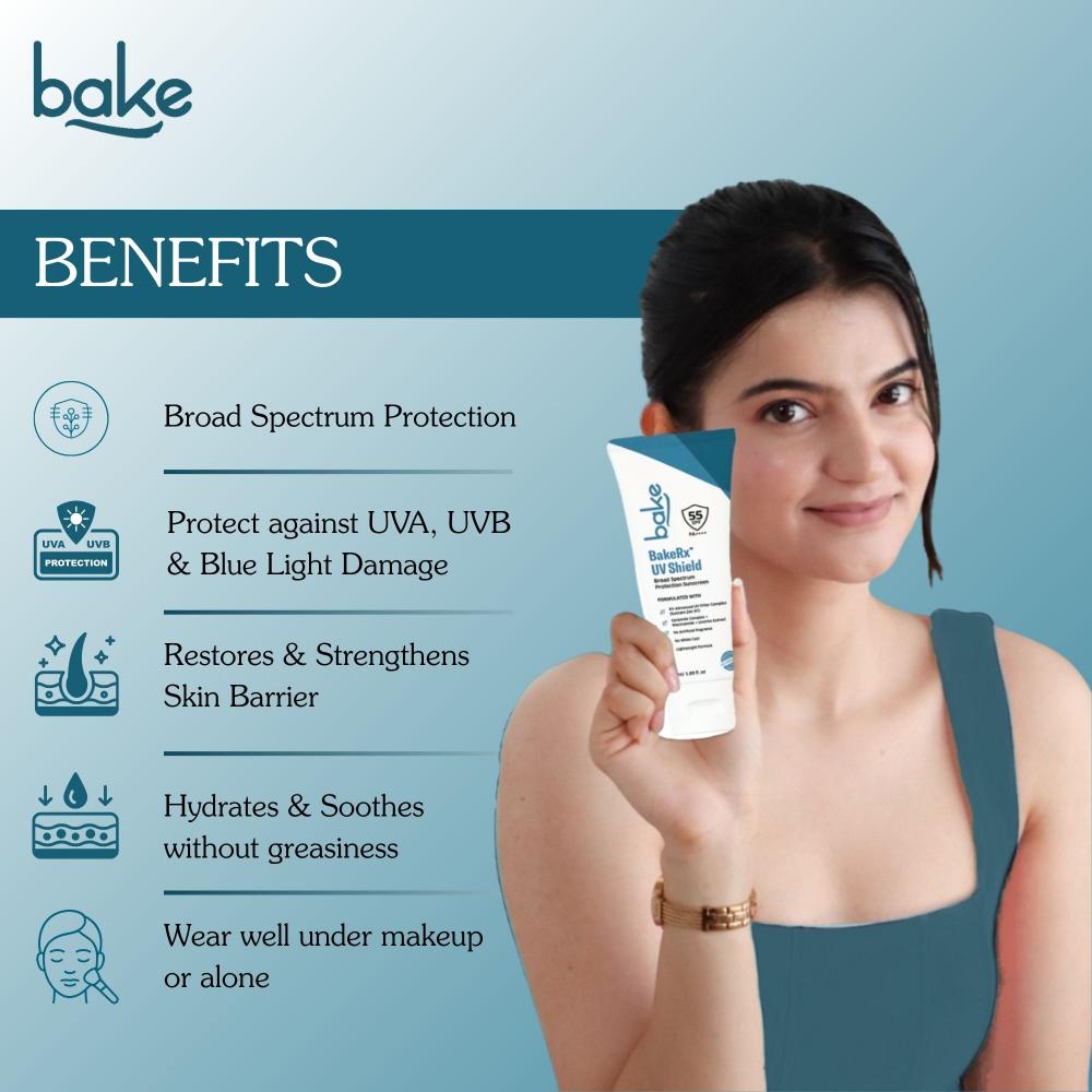 UV Shield Sunscreen SPF 55 PA++++ with 6% Advanced UV Filters & Ceramide for Broad Protection