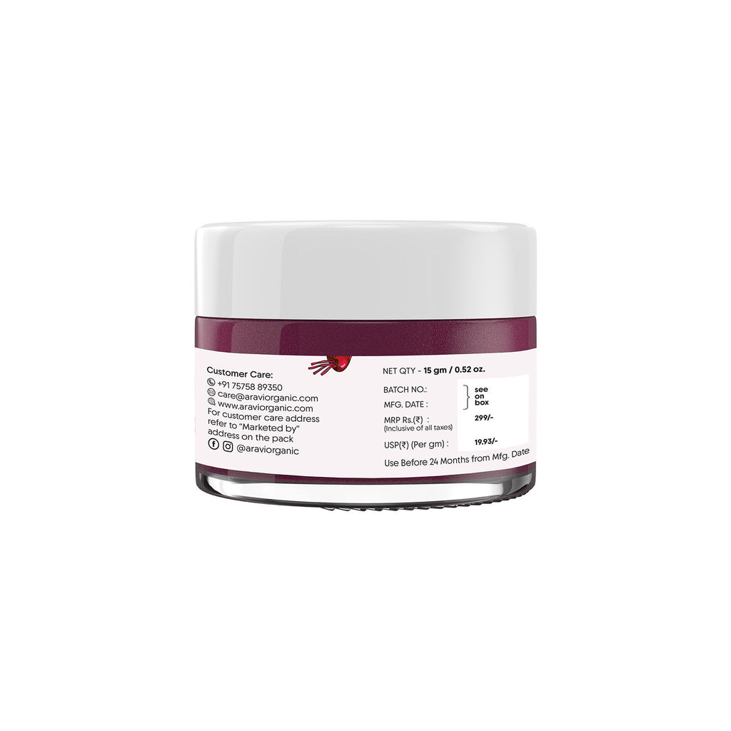 Beetroot Lip Scrub For Dry, Dark Pigmented & Chapped Lips With Shea & Cocoa Butter