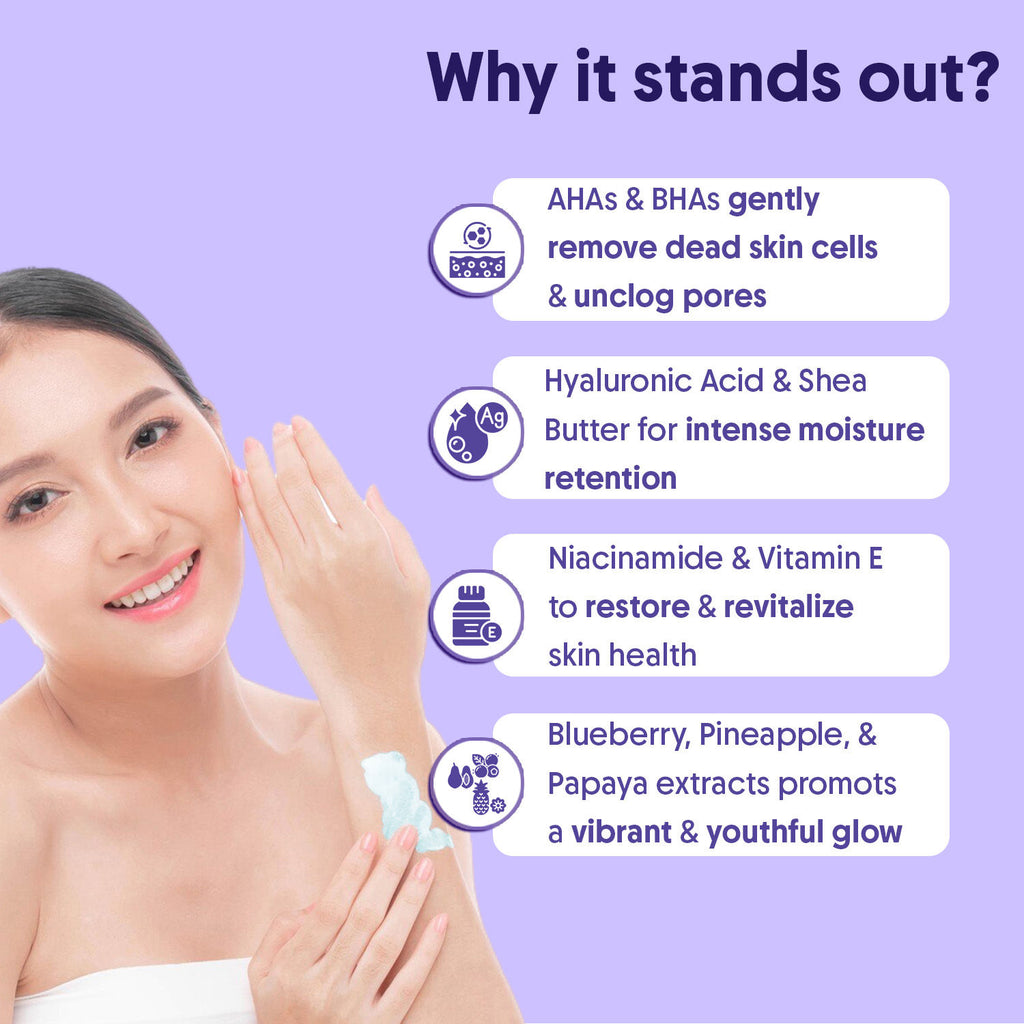 10% AHA + 1% BHA Body Lotion, Brightening, Tan Removal & Strawberry Skin For Dry Skin