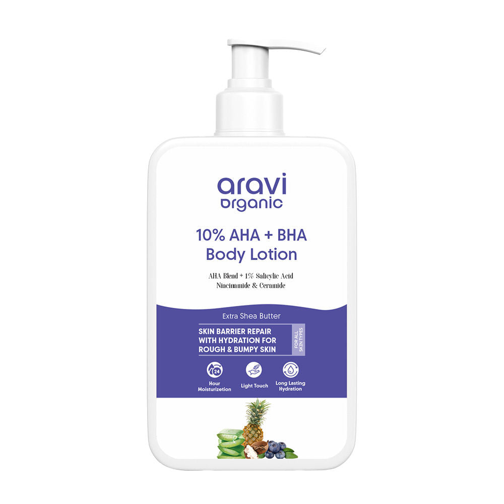 10% AHA + 1% BHA Body Lotion, Brightening, Tan Removal & Strawberry Skin For Dry Skin