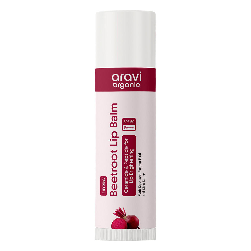 Beetroot Tinted Lip Balm SPF 50 PA++++,Dry & Dark Pigmented Lips,Kojic Acid & Ceramide