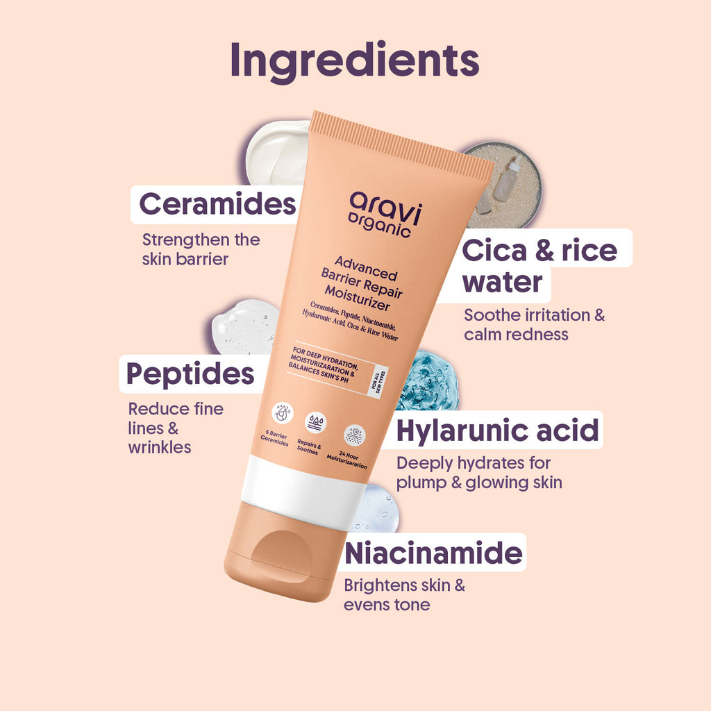 Barrier Repair Face Moisturiser, Ceramide & Niacinamide, Dry, Oily & Sensitive Skin