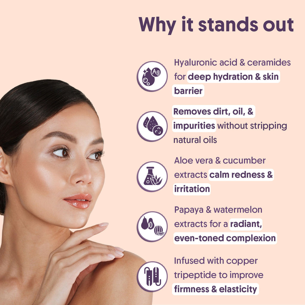 Barrier Repair Cleanser, Ceramide & Niacinamide, For Oily, Dry & Acne Prone Skin