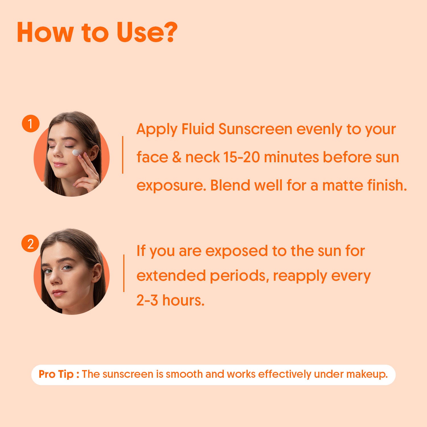 Oil-Free Fluid Face Sunscreen SPF 50 PA++++, In-Vivo Tested, For Oily & Dry Skin