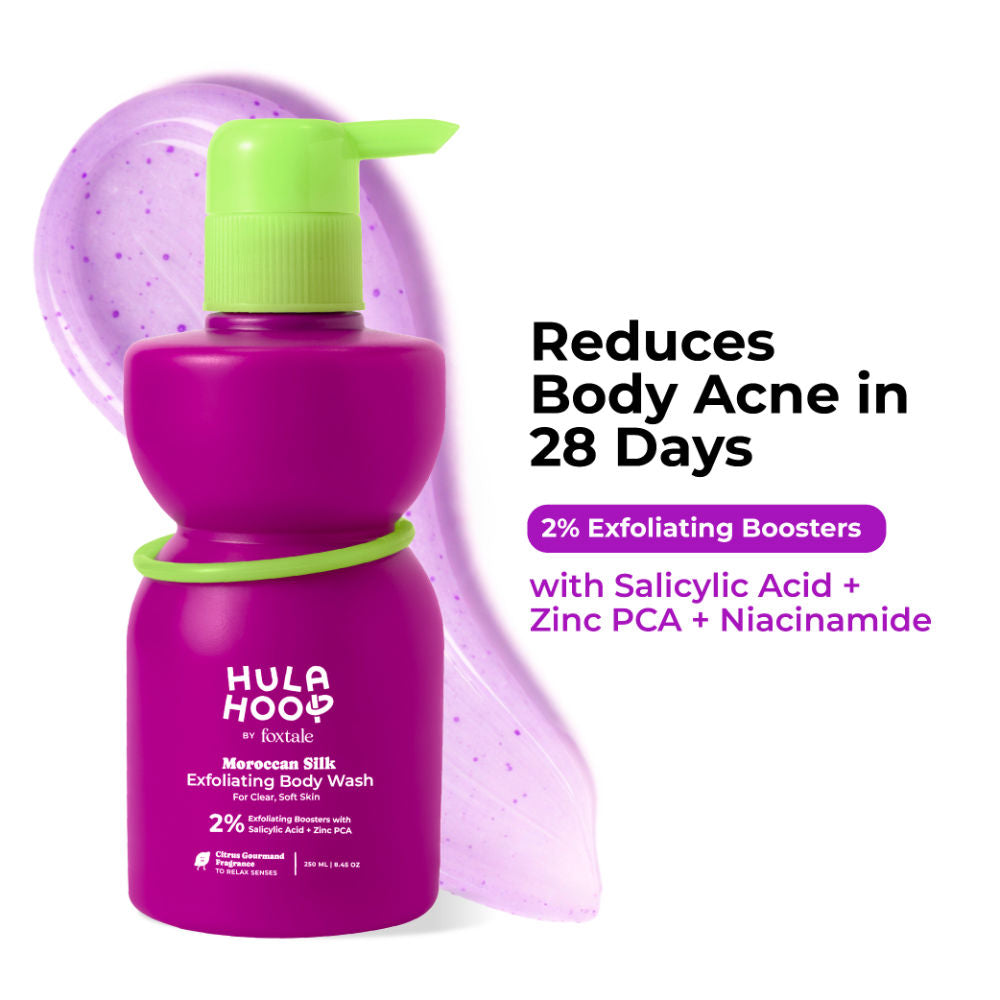Hula Hoop Exfoliating Body Wash by Foxtale , Exfoliates & Smoothens
