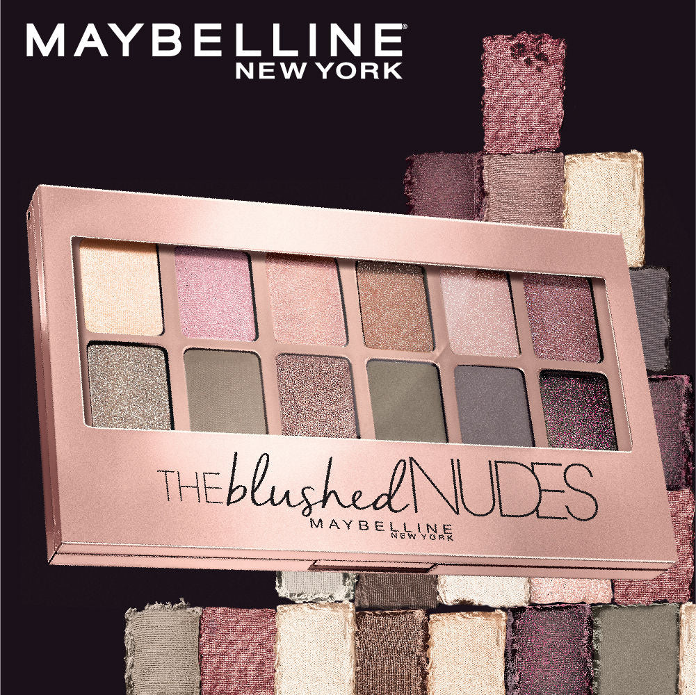 The Blushed Nudes Eyeshadow Palette, 12 Highly Blendable Shades - Blush