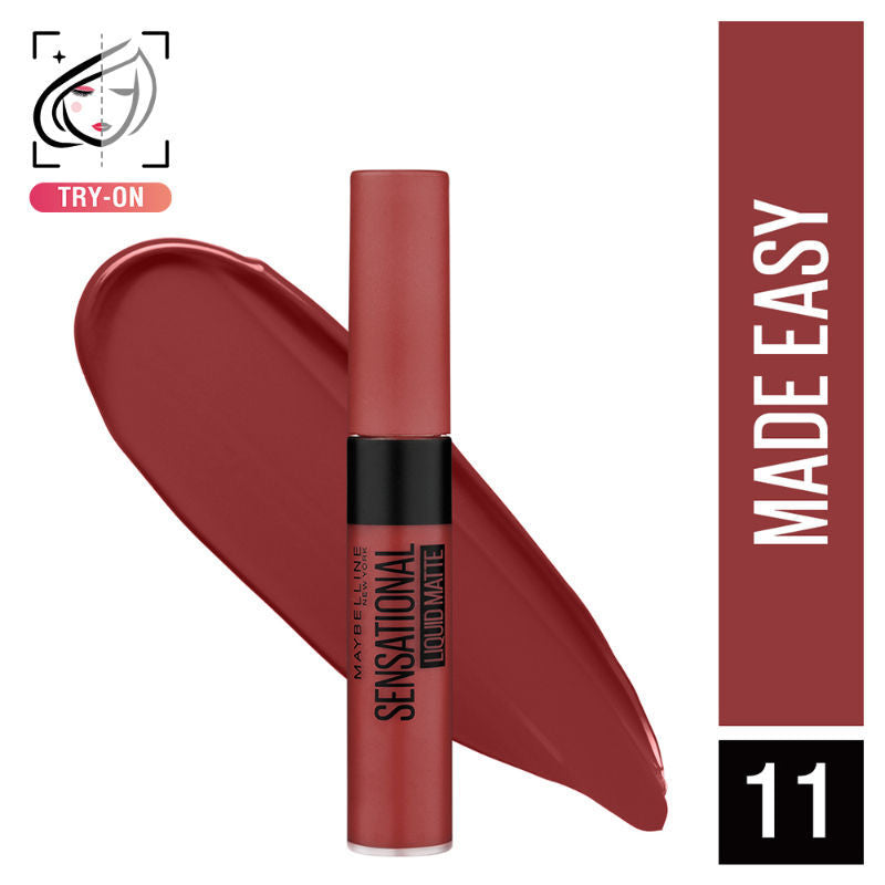 Sensational Liquid Matte Lipstick, Long-lasting - 03 Flush It Red