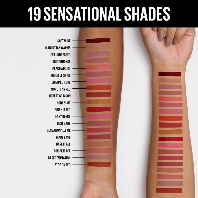 Sensational Liquid Matte Lipstick, Long-lasting - 03 Flush It Red