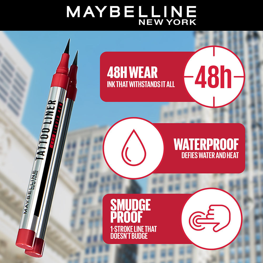 High Impact Tattoo Pen Liner, Lasts Up To 48H - Black, Water & Smudge-proof