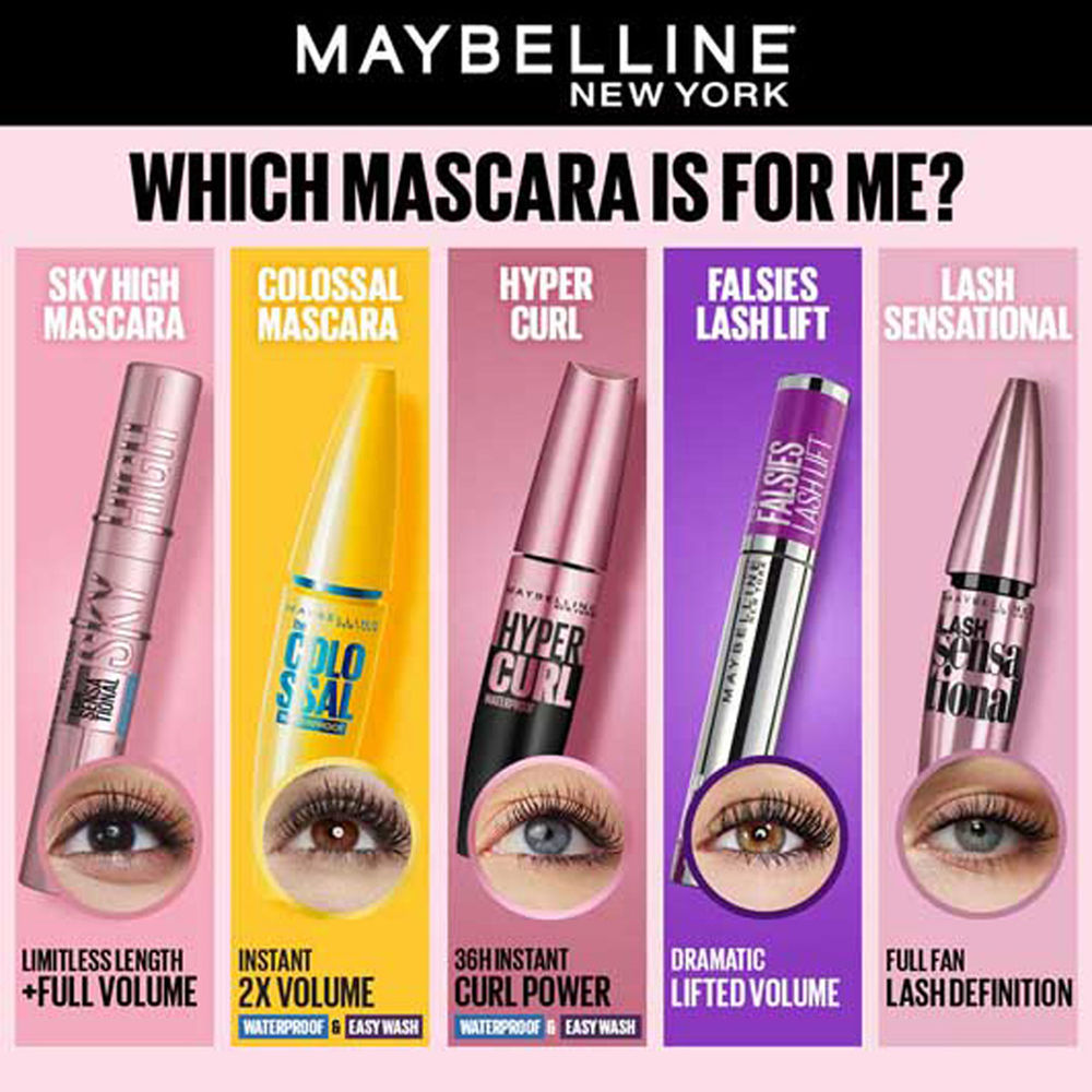 Falsies Lash Lift Mascara, Instant Lash Lift Look Mascara - Very Black