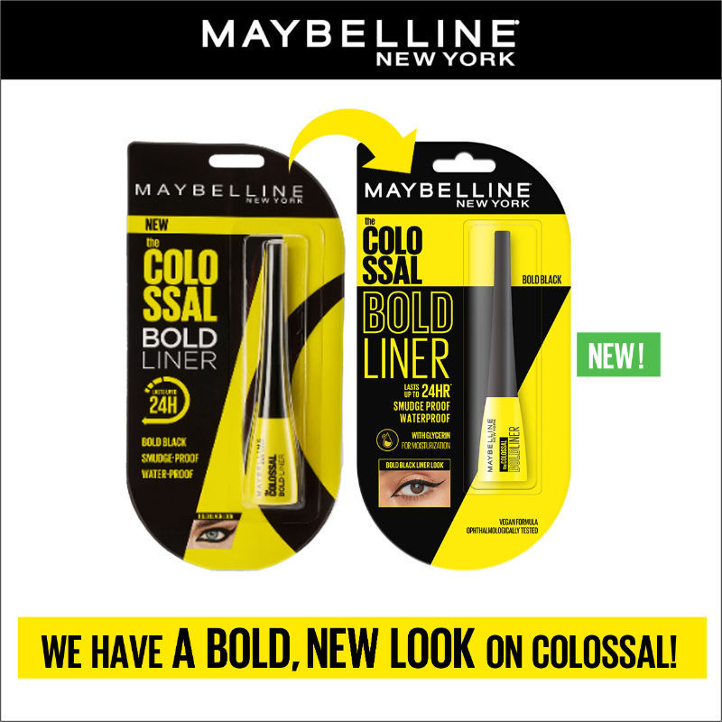 The Colossal Bold Liner, Smudgeproof & Waterproof Eyeliner - Bold Black