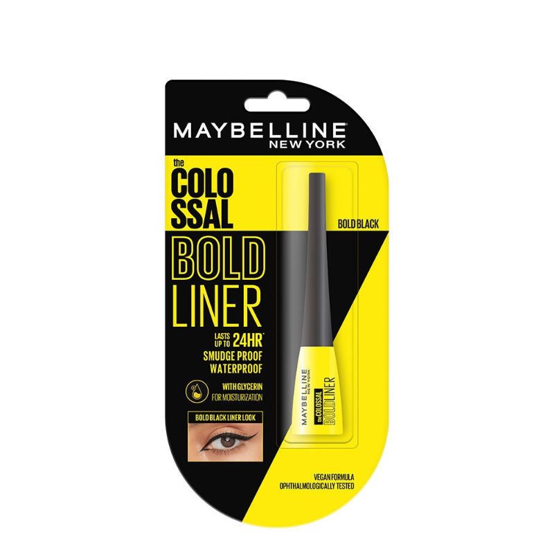 The Colossal Bold Liner, Smudgeproof & Waterproof Eyeliner - Bold Black