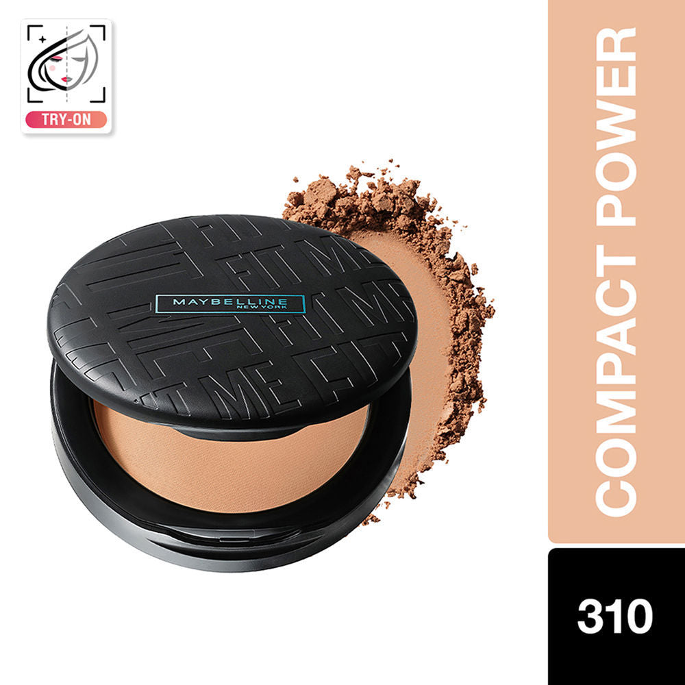 Fit Me Matte + Poreless 16H Oil Control Compact Powder - 310 Sun Beige - Sun Beige