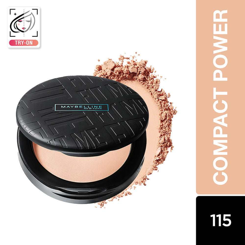 Fit Me Matte + Poreless 16H Oil Control Compact Powder - 310 Sun Beige - 115 Ivory
