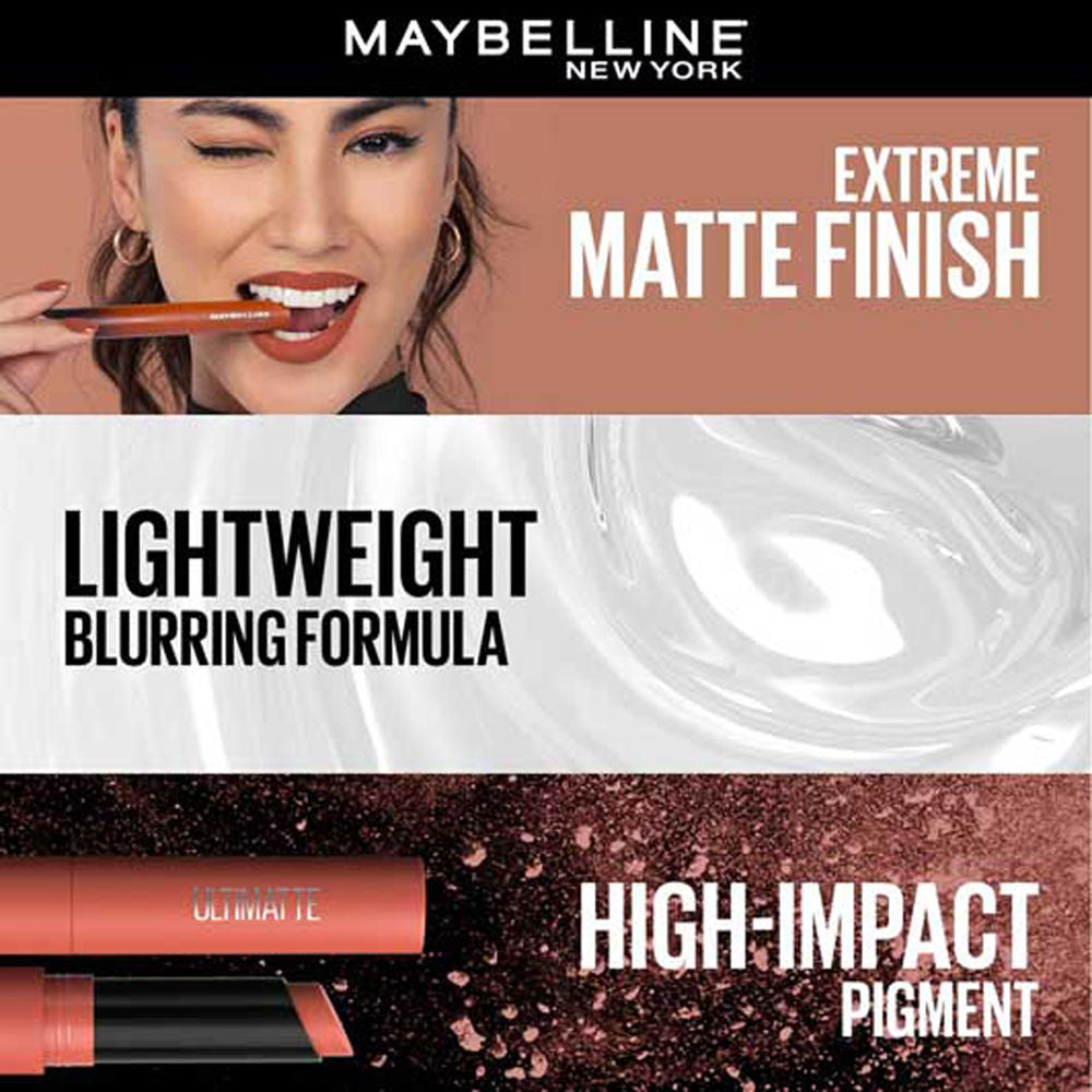 Color Sensational Ultimattes Lipstick, Matte Finish - More Ruby