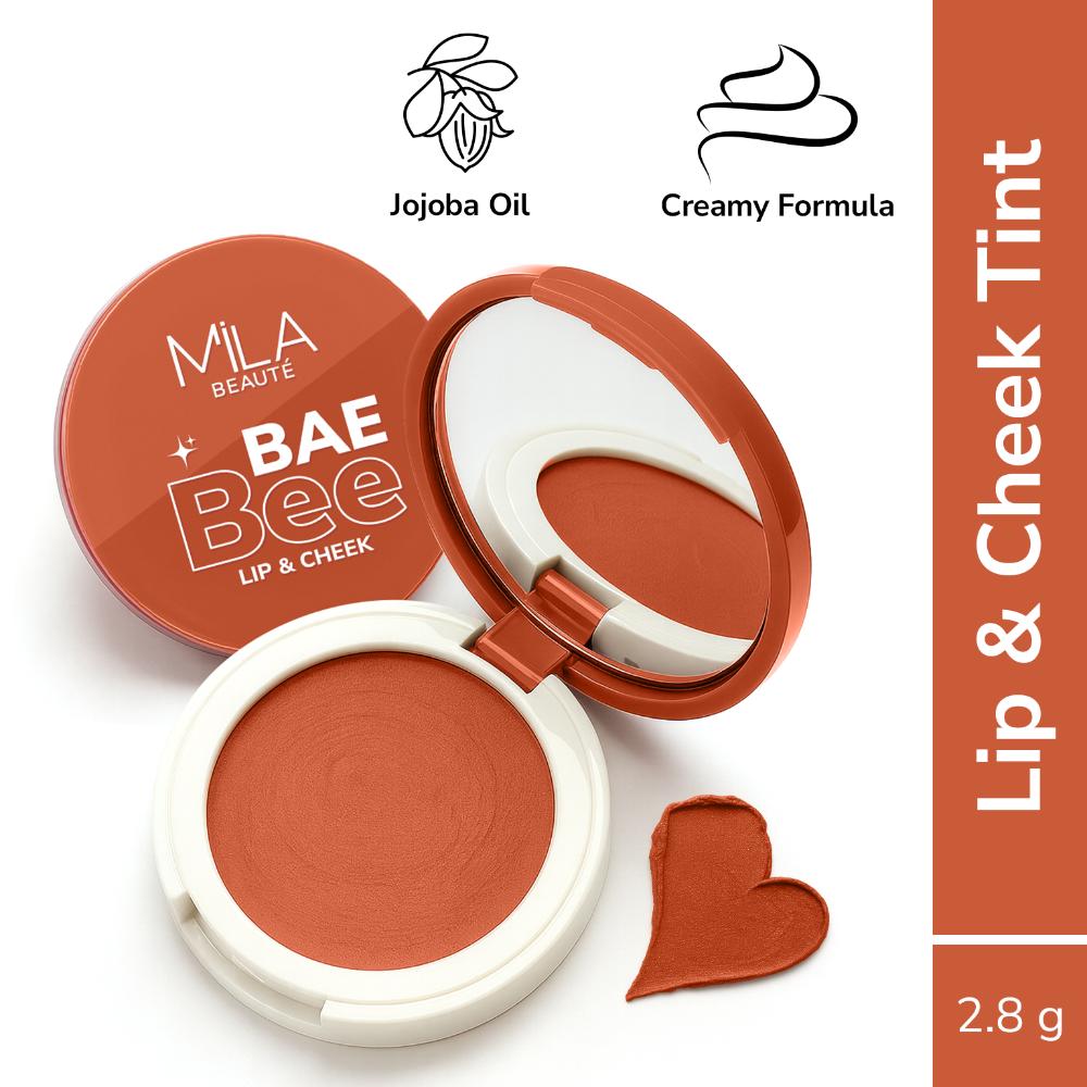 Baebee Lip & Cheek Tint With Jojoba Oil & Vitamin E Shade - 01 Farm Peach