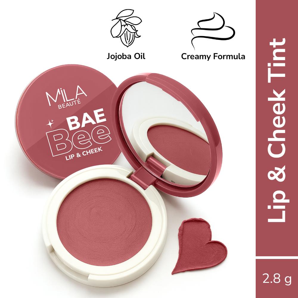 Baebee Lip & Cheek Tint With Jojoba Oil & Vitamin E Shade - 03 Burnt Rose