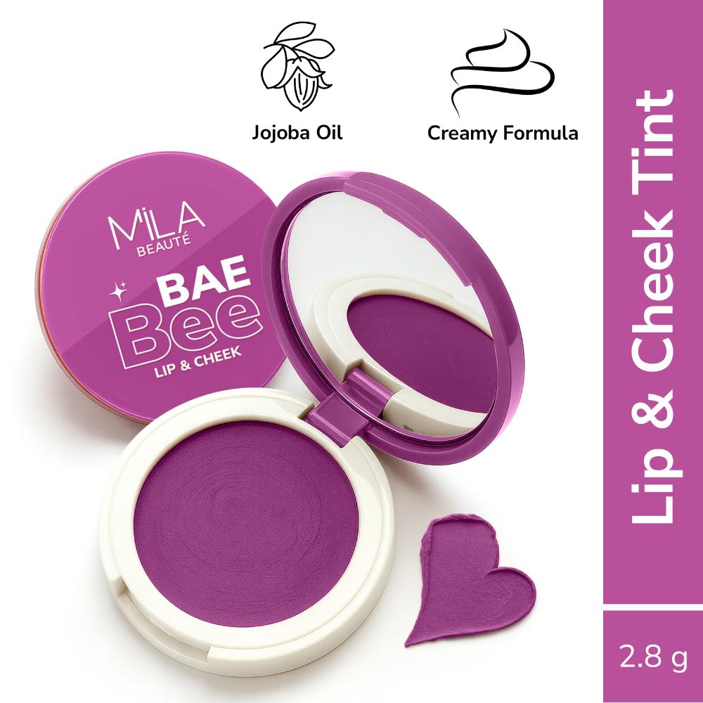 Baebee Lip & Cheek Tint With Jojoba Oil & Vitamin E Shade - 06 Wild Strawberry