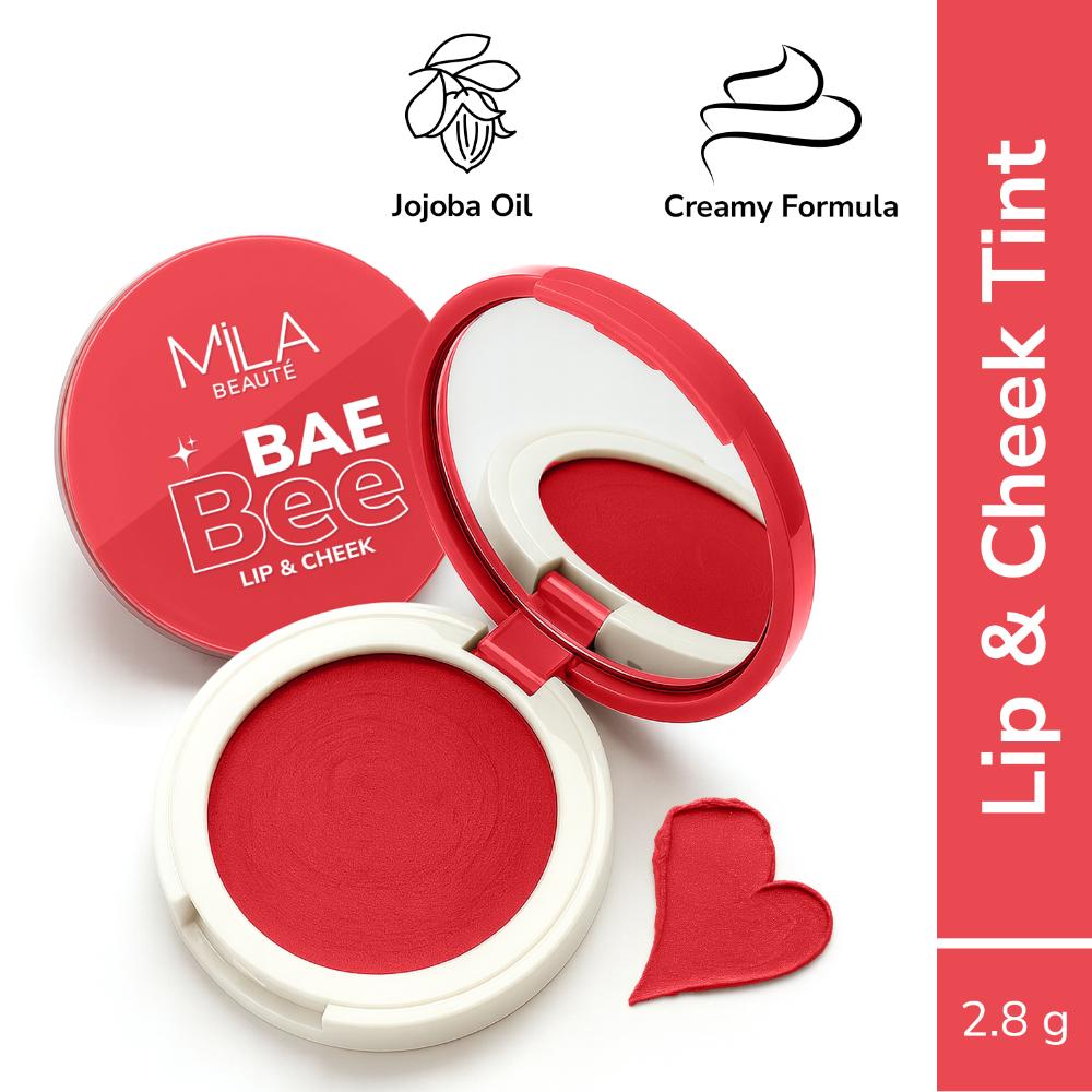 Baebee Lip & Cheek Tint With Jojoba Oil & Vitamin E Shade - 07 Sunset Coral
