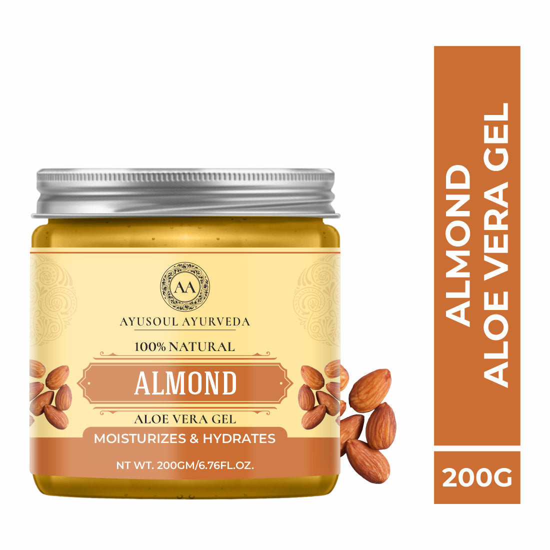 Almond Aloe Vera Gel for Face & Body Skin Treatment