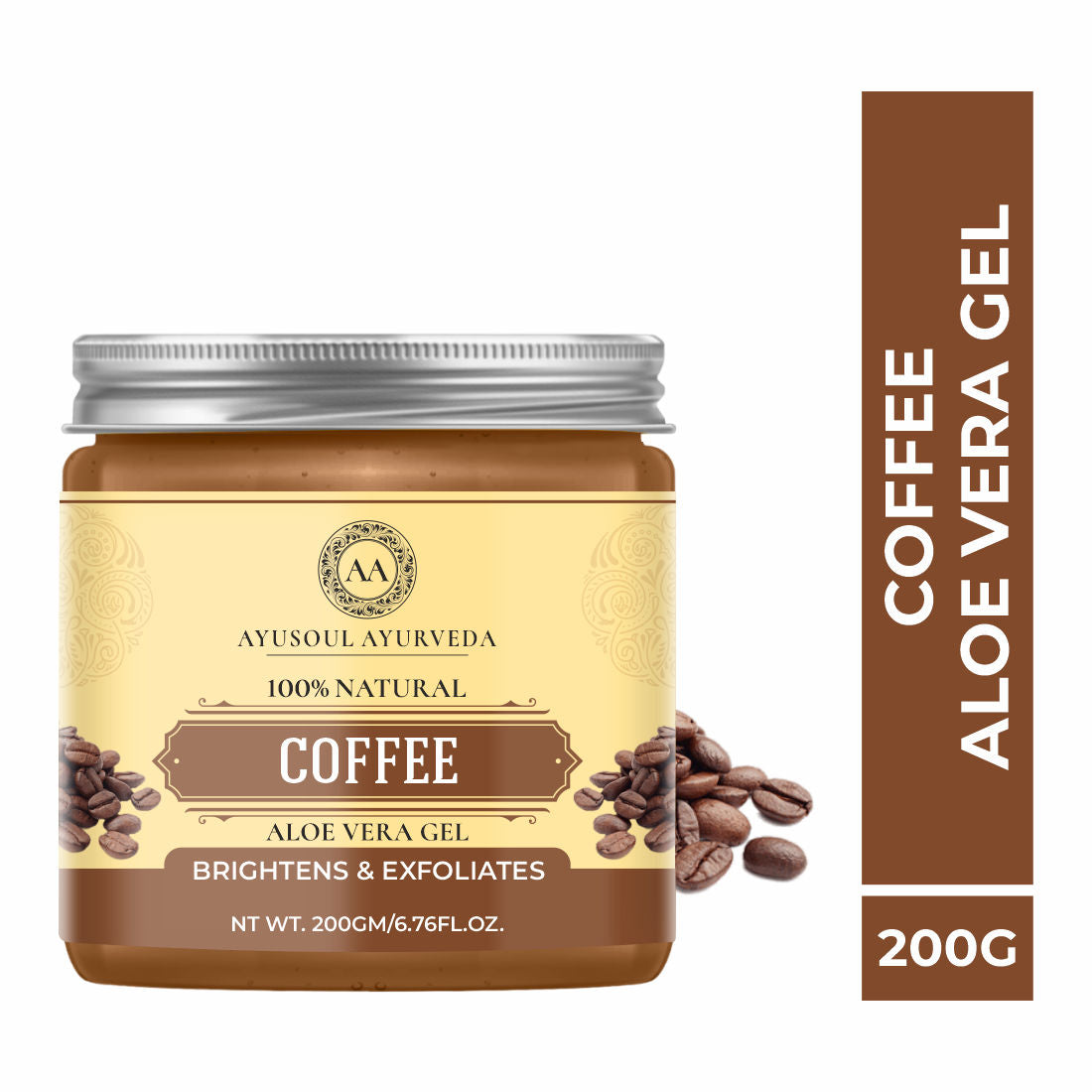 Coffee Aloe Vera Gel for Face & Body Skin Treatment