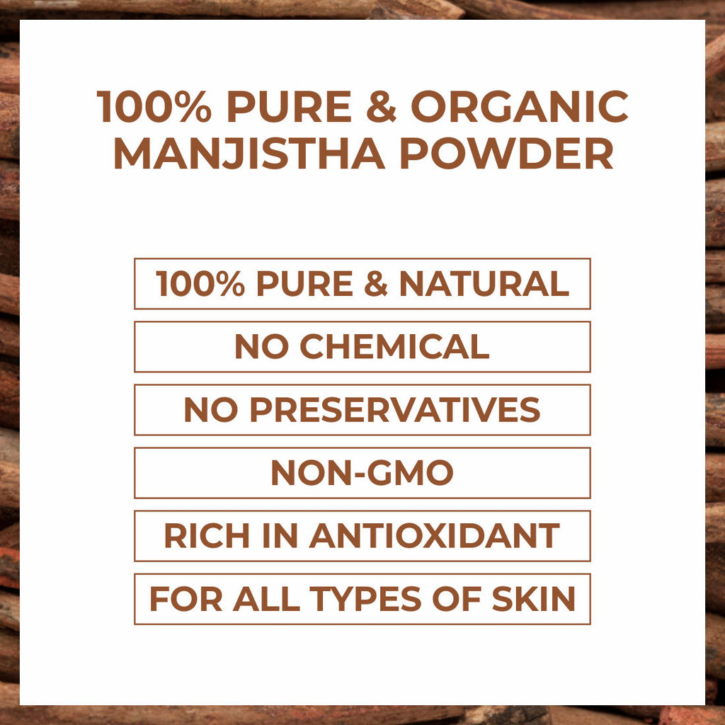 100% Pure Organic Natural Manjistha Powder