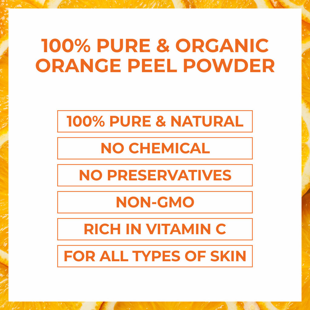 100% Pure Natural & Organic Orange Peel Powder