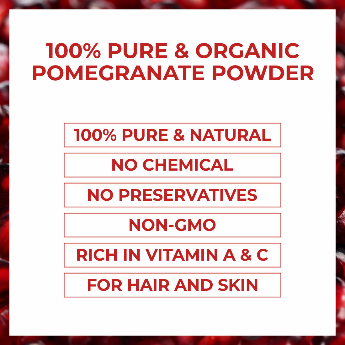 100% Pure Natural & Organic Pomegranate Powder