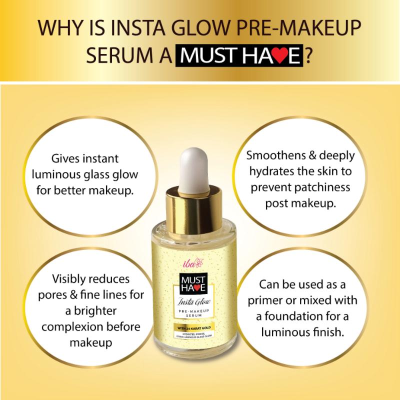 Must Have Insta Glow Pre-Makeup Serum With 24 Karat Gold