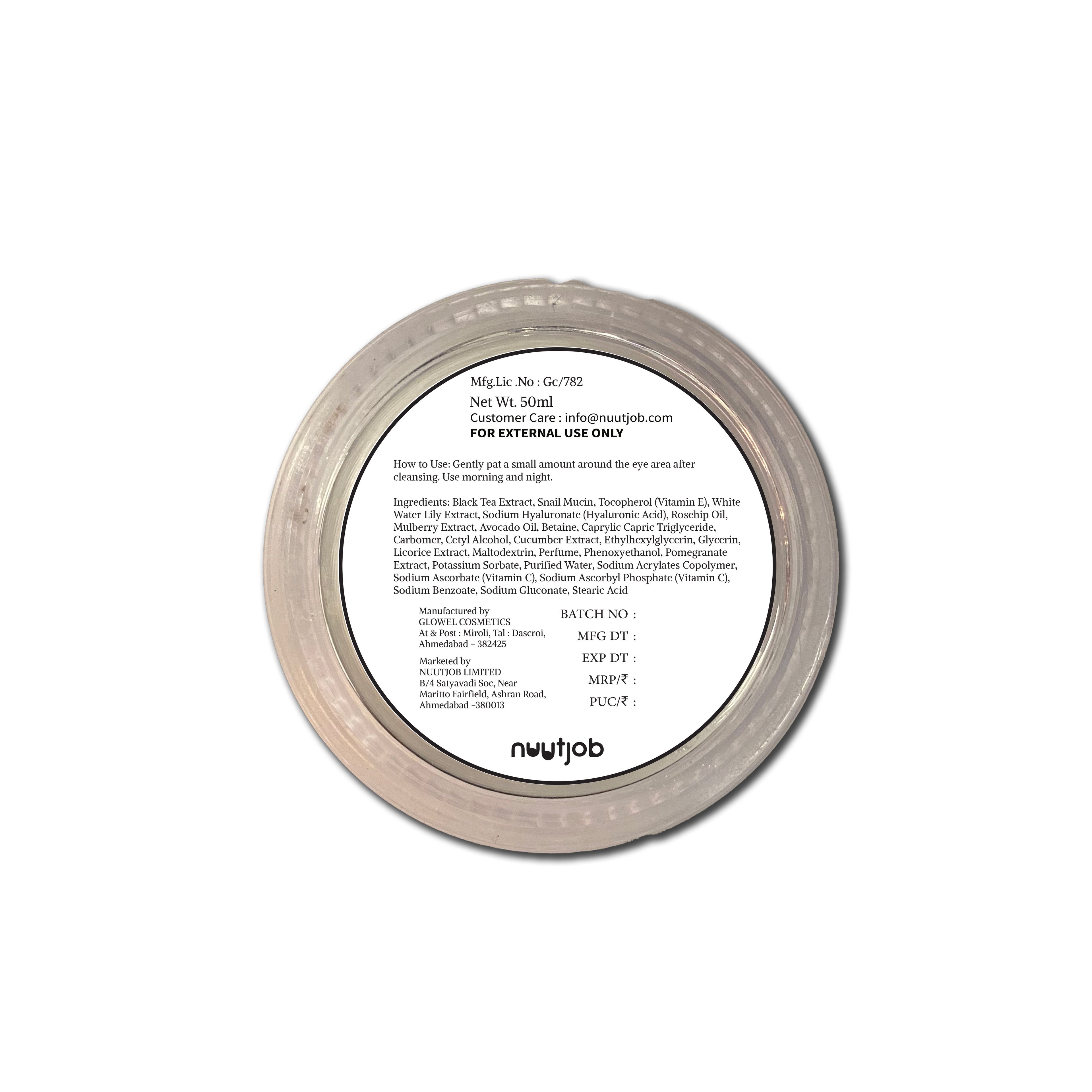 Black Tea Under Eye Cream