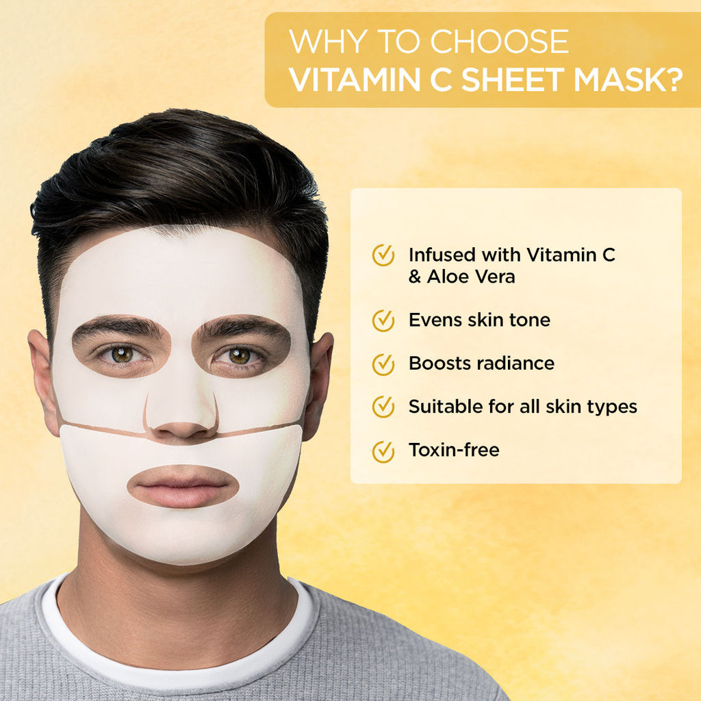 Vitamin C Sheet Mask With Hyaluronic Acid & Lemon