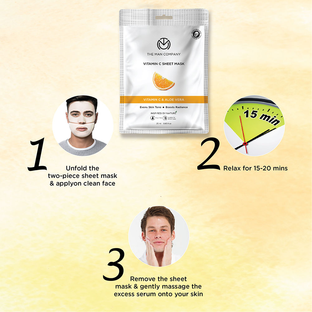 Vitamin C Sheet Mask With Hyaluronic Acid & Lemon