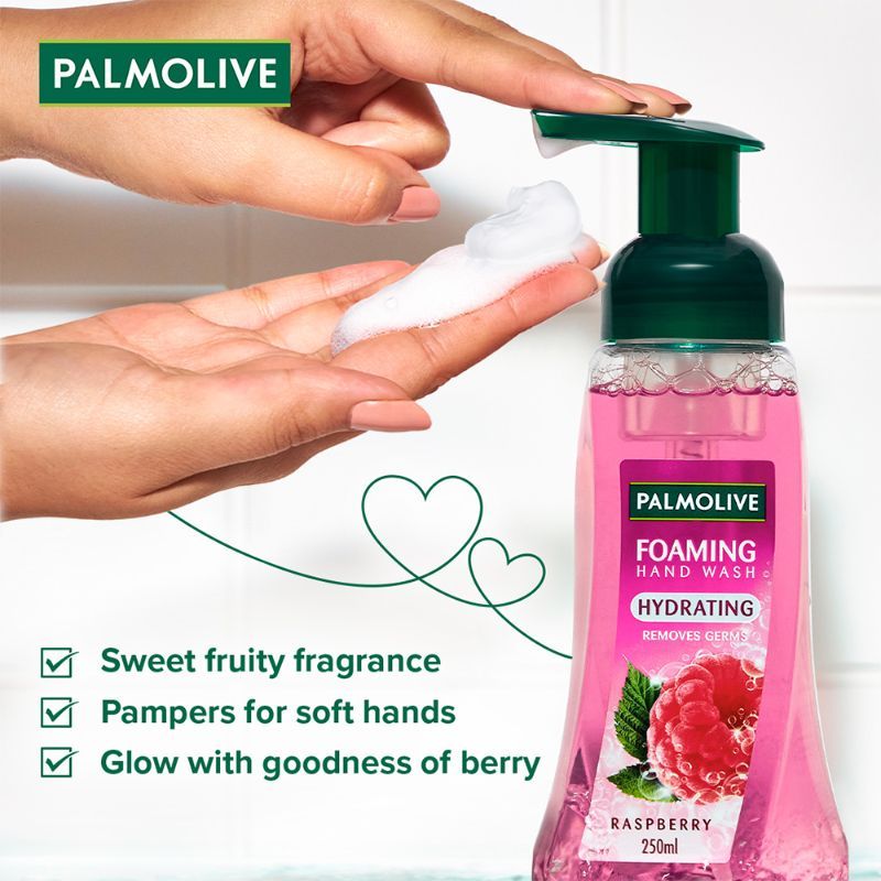 Hydrating Foaming Raspberry Hand Wash, Removes 99.9% Germs