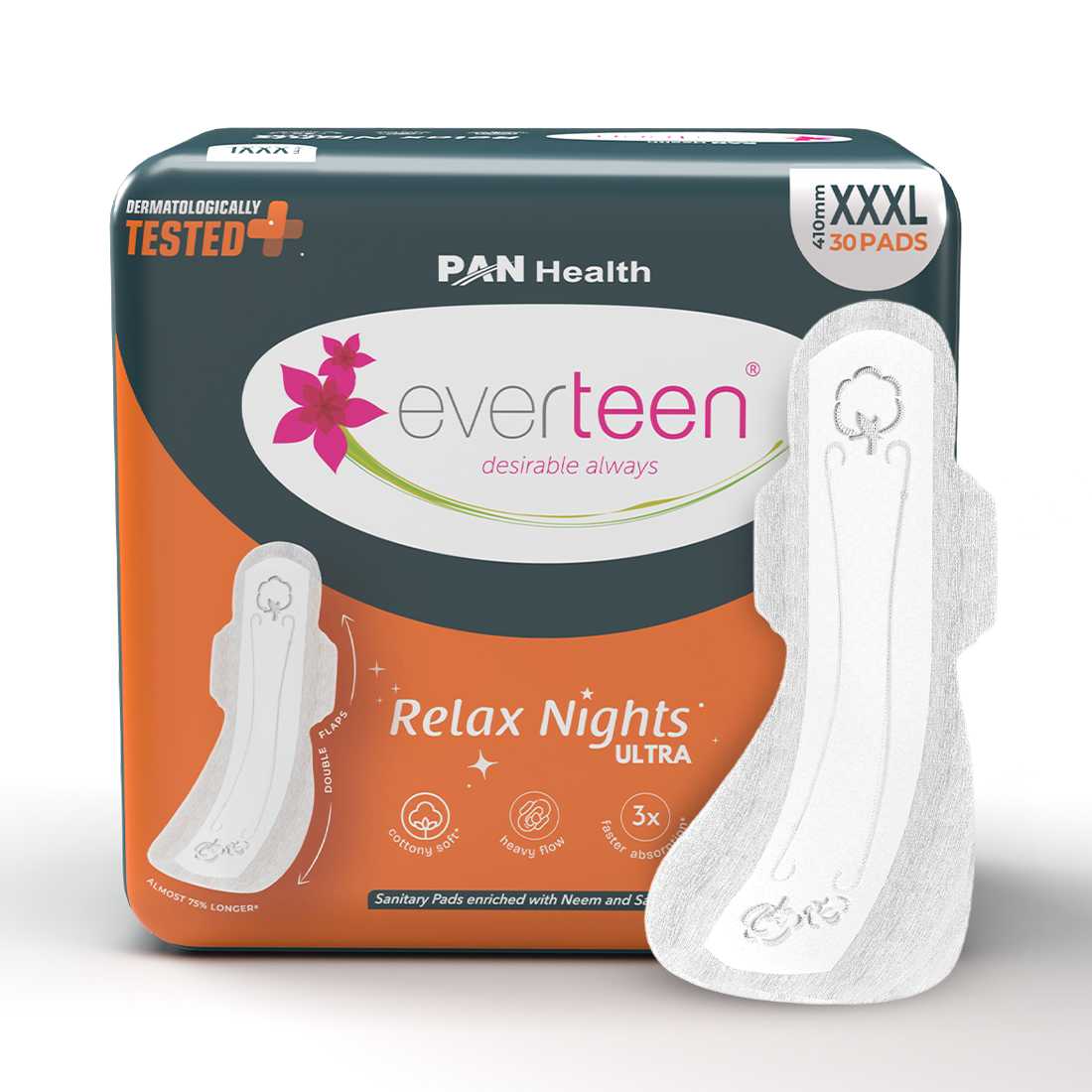 XXXL Relax Nights Ultra-Thin Overnight Sanitary Pads For Heavy Flow