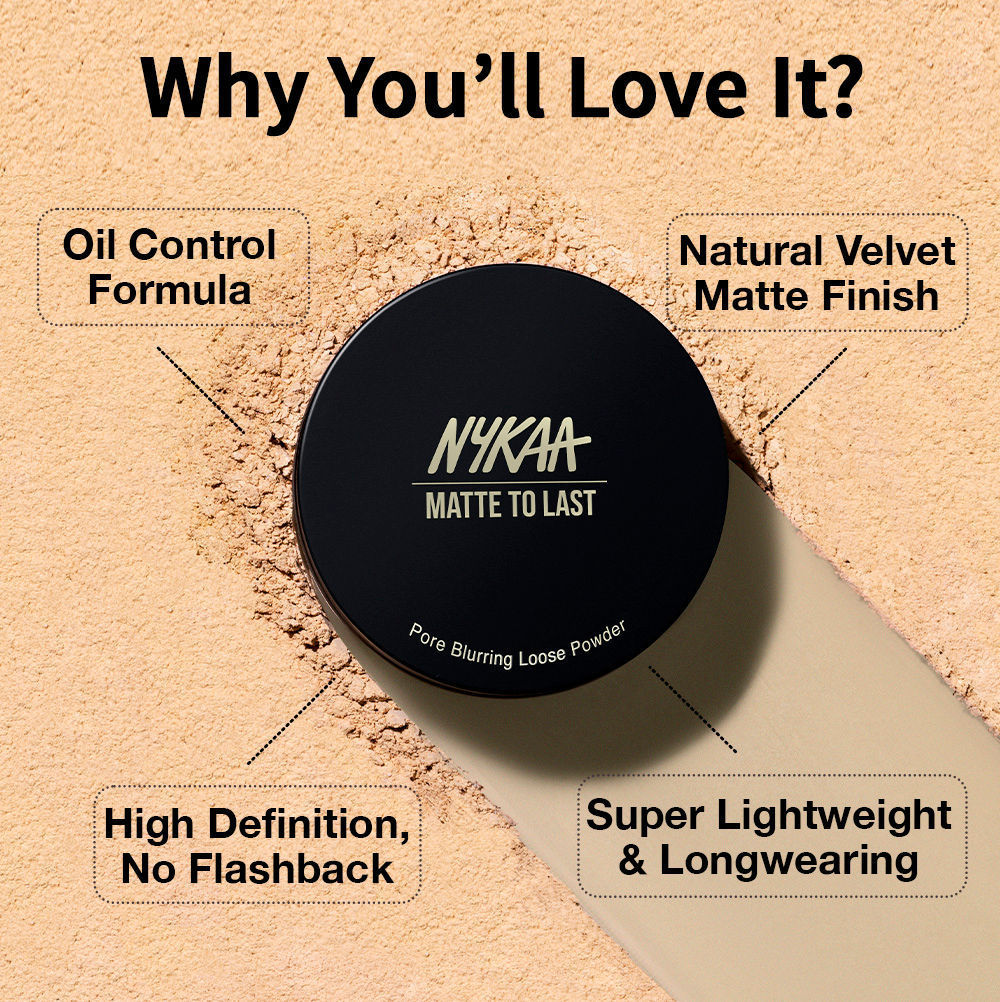 Nykaa Matte to Last Oil Control Loose Setting Powder - Bake, Blur & Set!