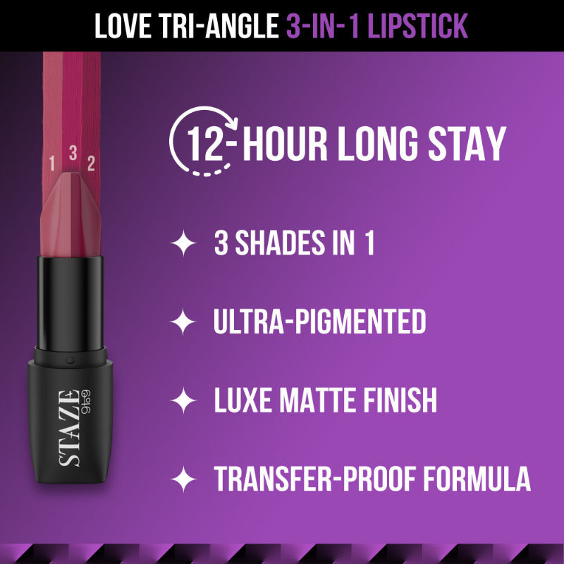 9to9 Love Tri-Angle 3 in 1 Lipstick