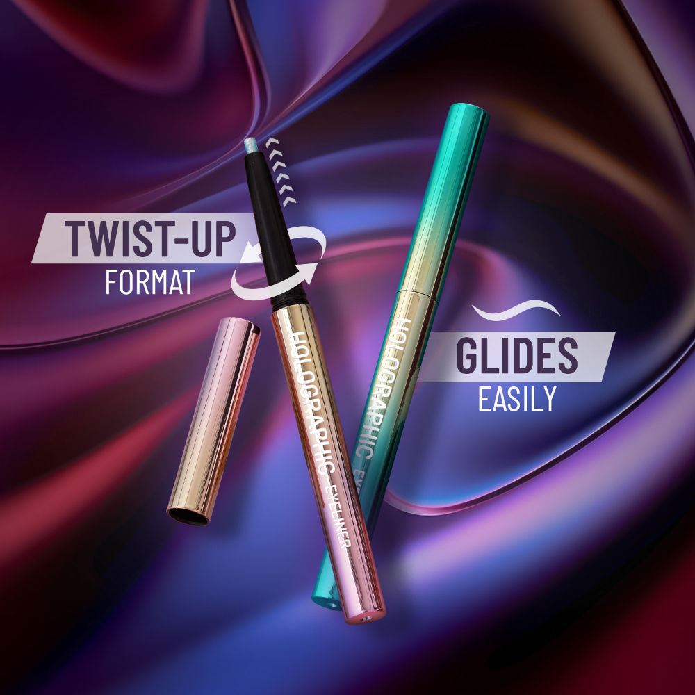 Holographic Eyeliner , Multi Chrome Effect , Water -Proof ,Smudge Proof