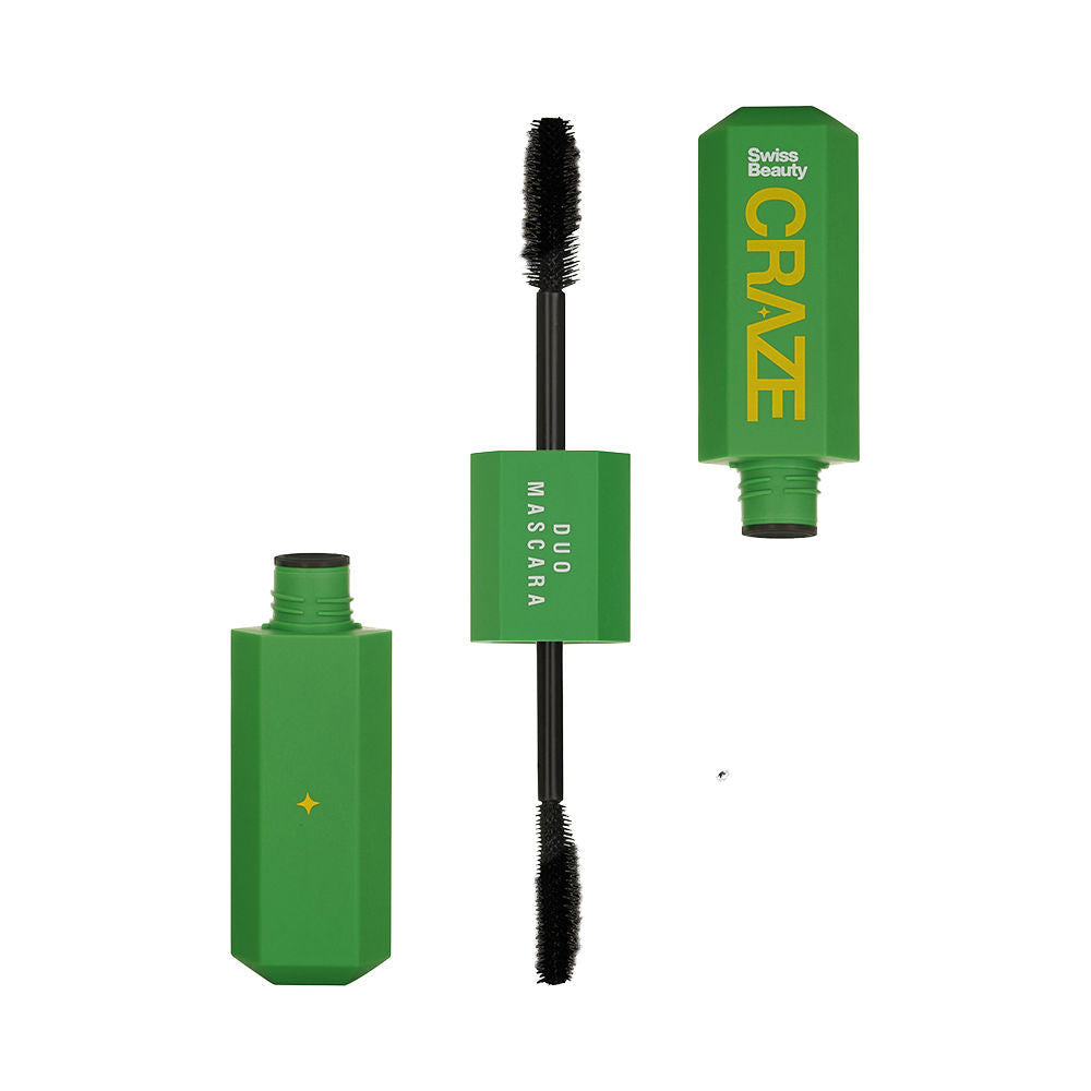 CRAZE Duo Mascara Volumizes and Lengthens Lashes With Non- Flaking Finish - Black