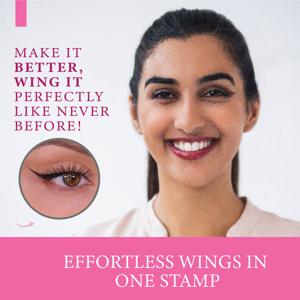 Wing In A Wink Eyeliner With Stamp, Waterproof Smudge Proof Eye Liner Liquid Pen
