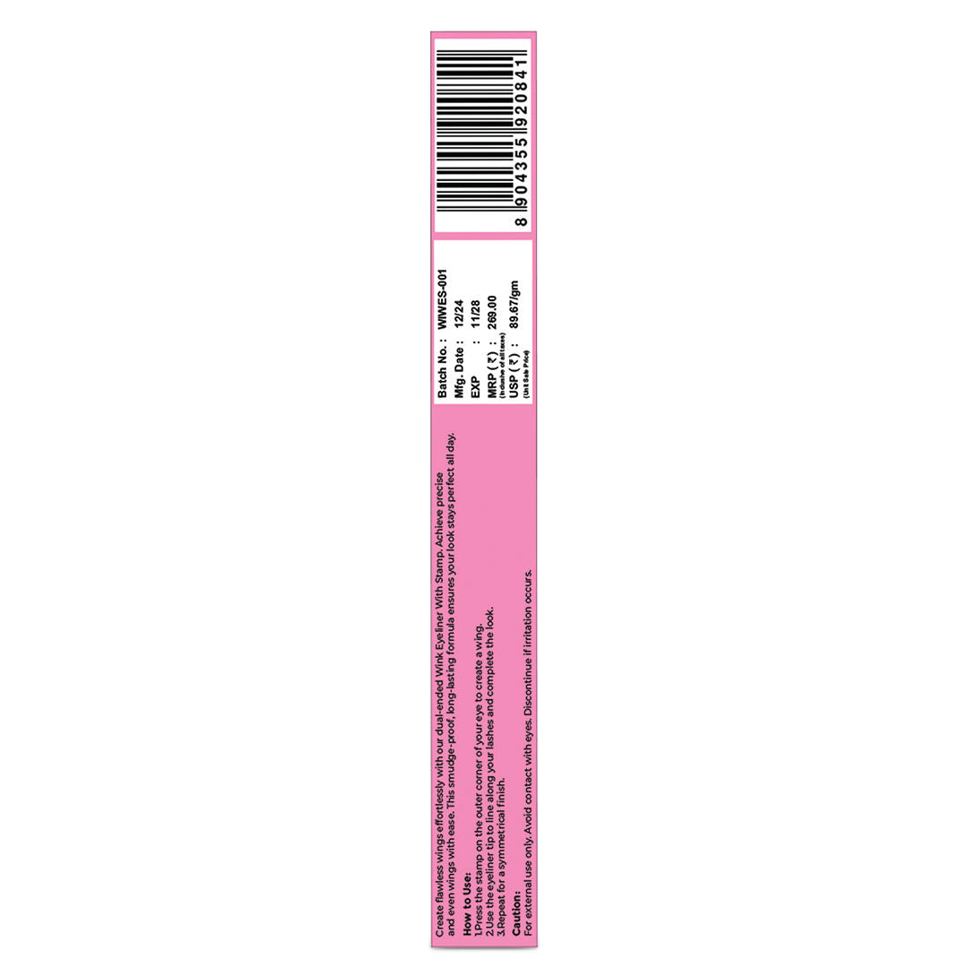 Wing In A Wink Eyeliner With Stamp, Waterproof Smudge Proof Eye Liner Liquid Pen