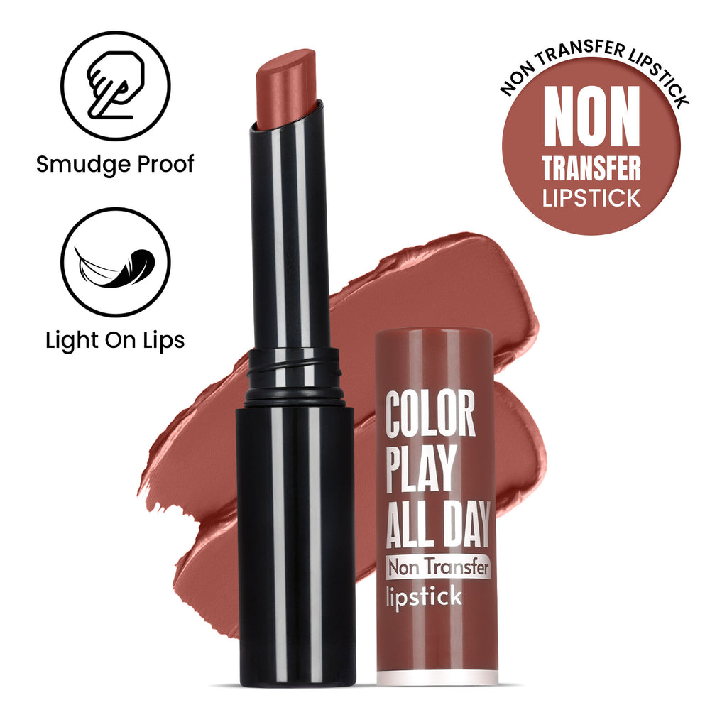 Play All Day Non Transfer Lipstick - Apricot