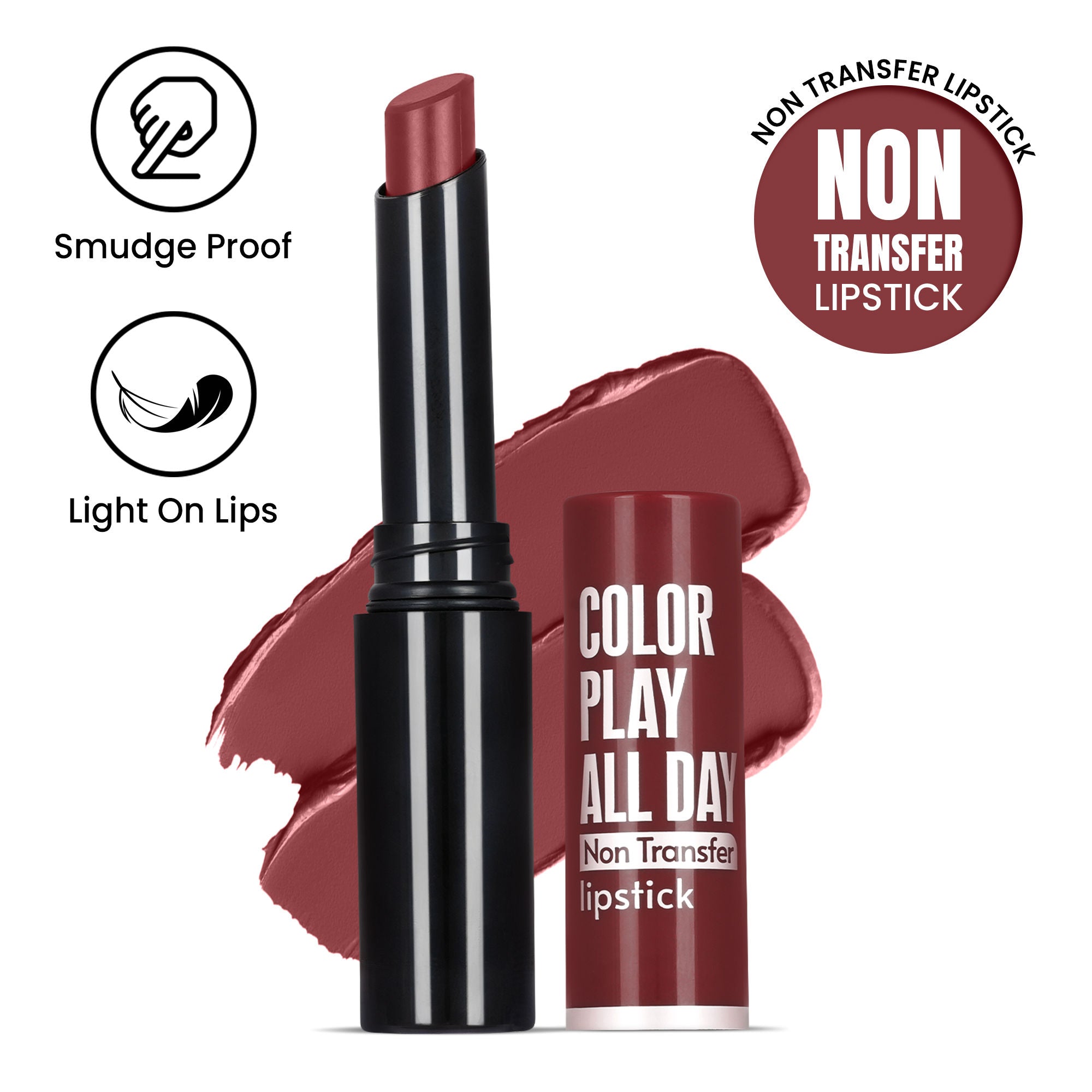 Play All Day Non Transfer Lipstick - Iced Amethyst