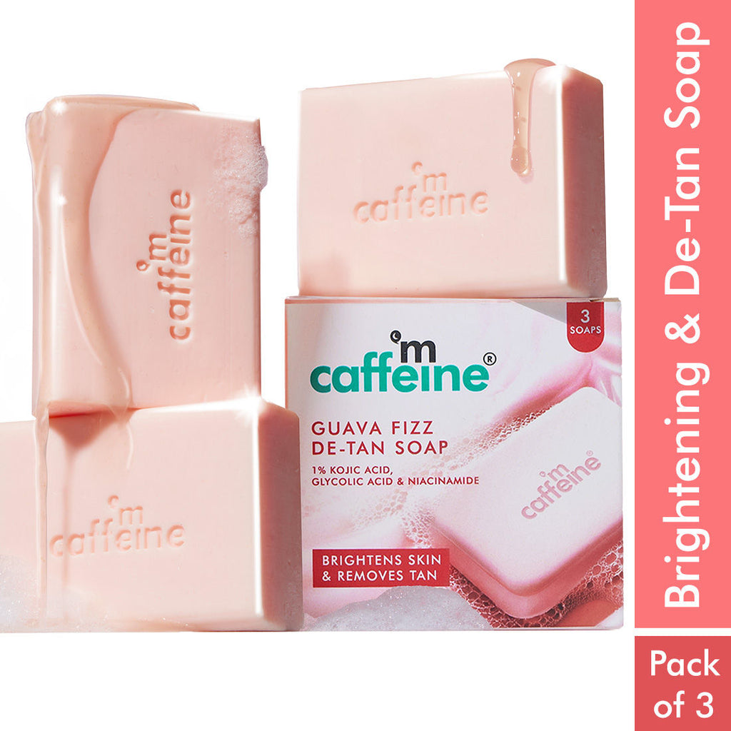 Brightening Tan Removal Soap - 1% Kojic Acid & Glutathione -Tangy Guava Perfume Syndet Bar