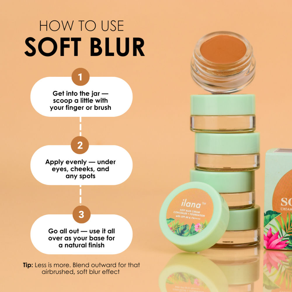 Soft Blur Cream Concealer & Foundation with SPF 50