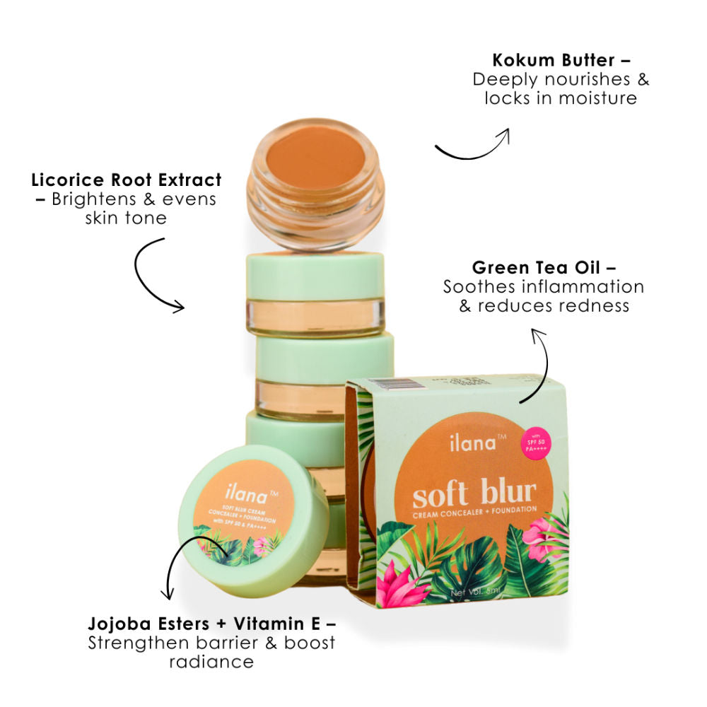 Soft Blur Cream Concealer & Foundation with SPF 50